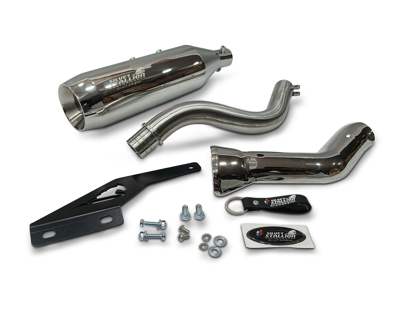 For Royal Enfield New Himalayan 450 Silver Stallion Exhaust Silencer Polish
