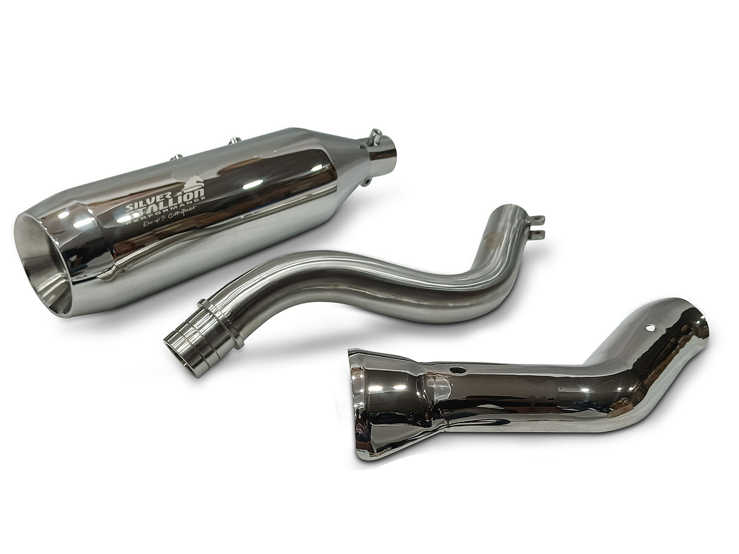 For Royal Enfield New Himalayan 450 Silver Stallion Exhaust Silencer Polish