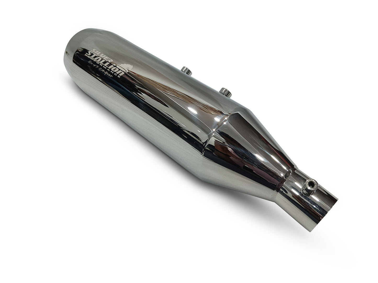 For Royal Enfield New Himalayan 450 Silver Stallion Exhaust Silencer Polish