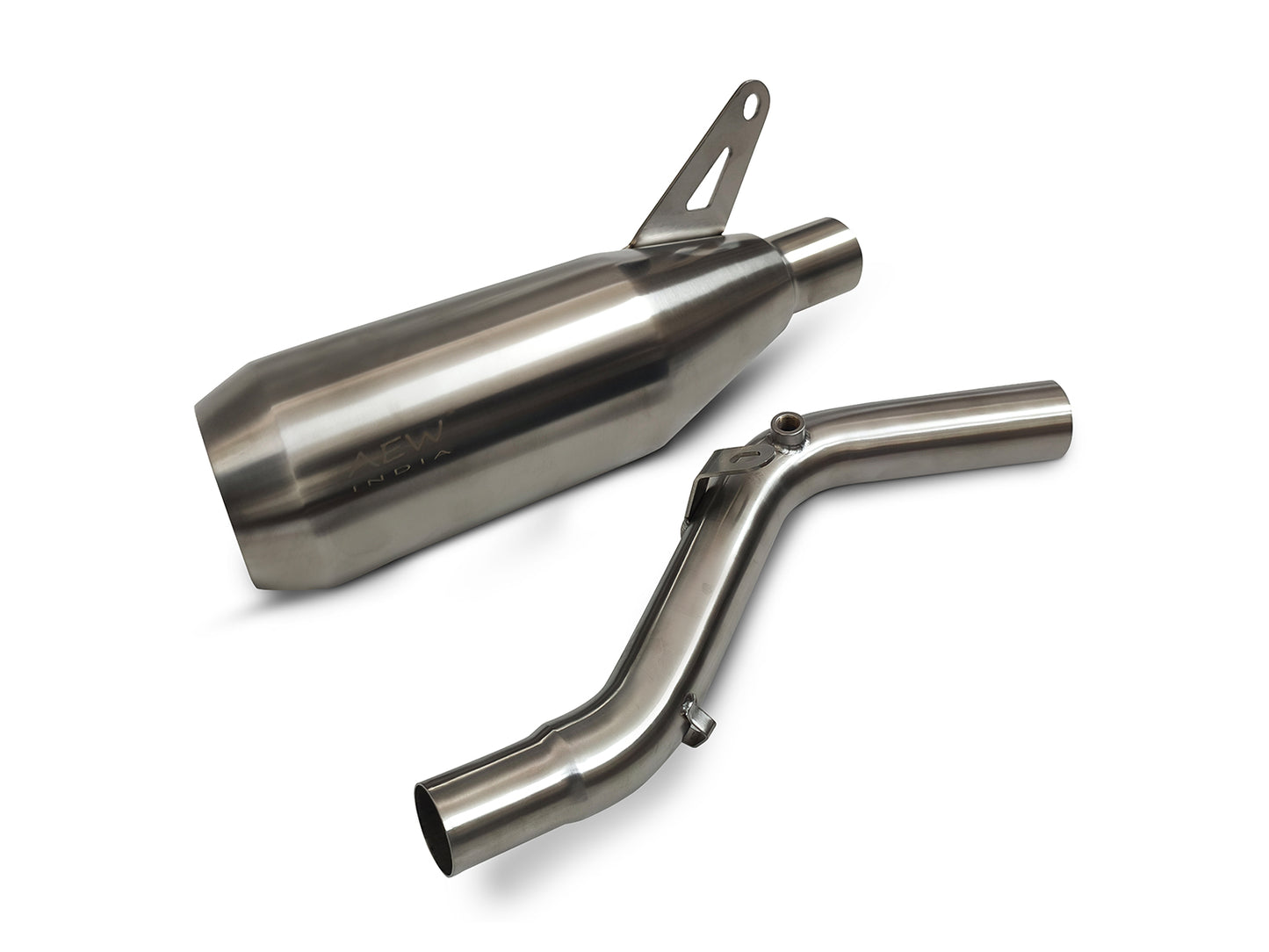 For Royal Enfield Himalayan 450 SS AEW Silencer Silver With Mid Pipe & Cat