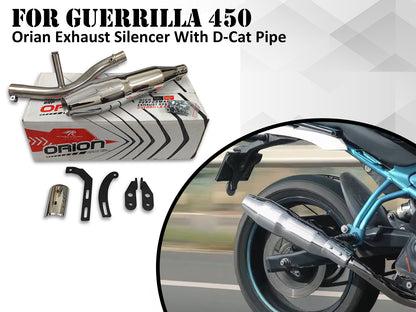 For Royal Enfield Guerrilla 450 Orion Red Rooster Exhaust Silencer & Bend Pipe