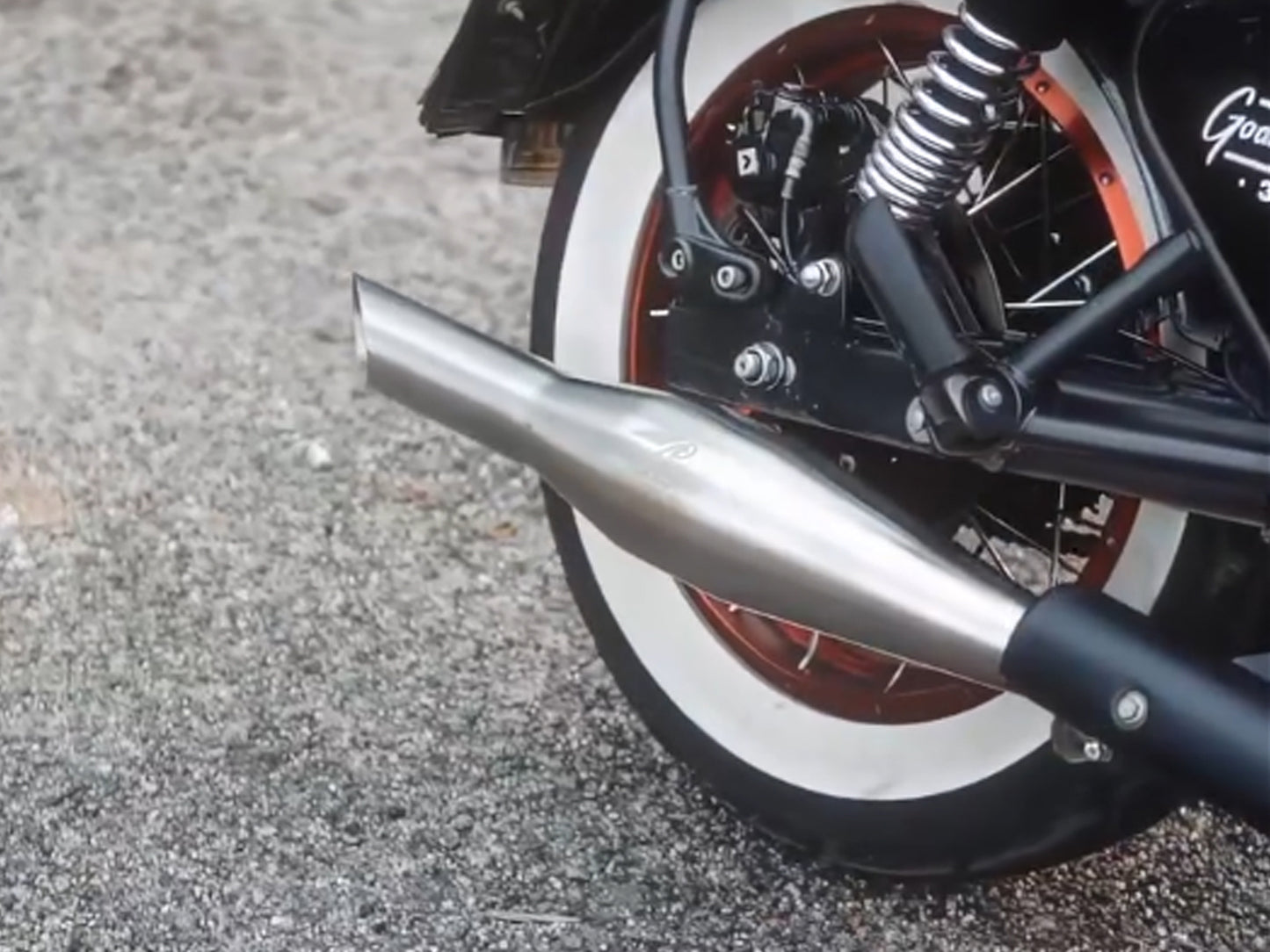 For Royal Enfield Goan Classic 350 Red Rooster Rumler ACE S S Exhaust Silencer Matt