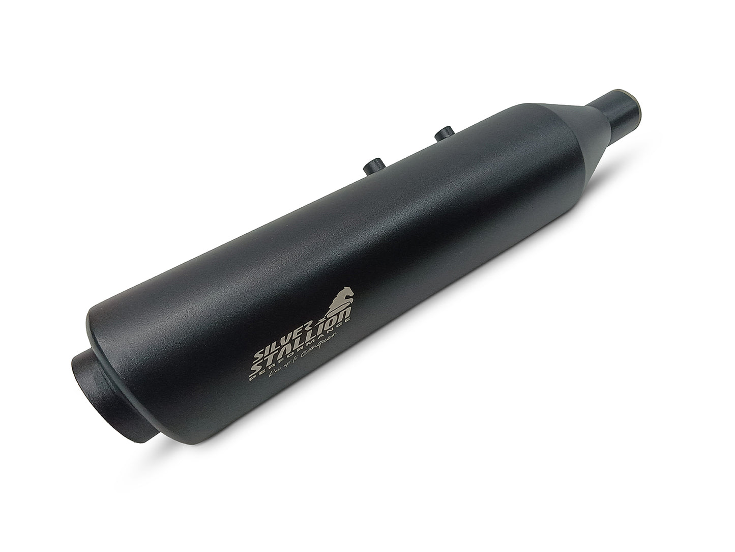 For Royal Enfield Goan Classic 350 Silver Stallion Exhaust Silencer, Black
