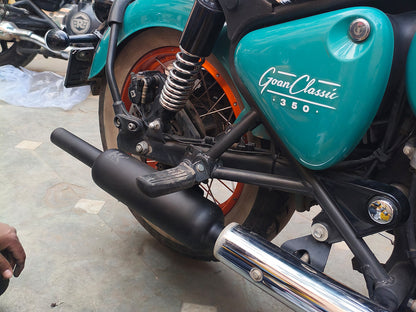 For Royal Enfield Goan Classic 350 Empty Loud Silencer Black