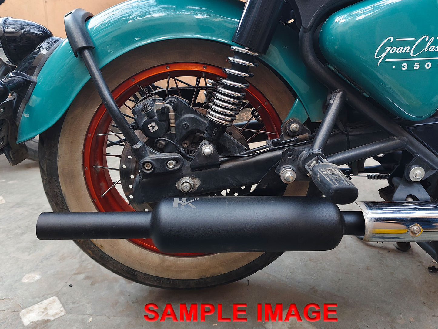 For Royal Enfield Goan Classic 350 Empty Loud Silencer Chromed