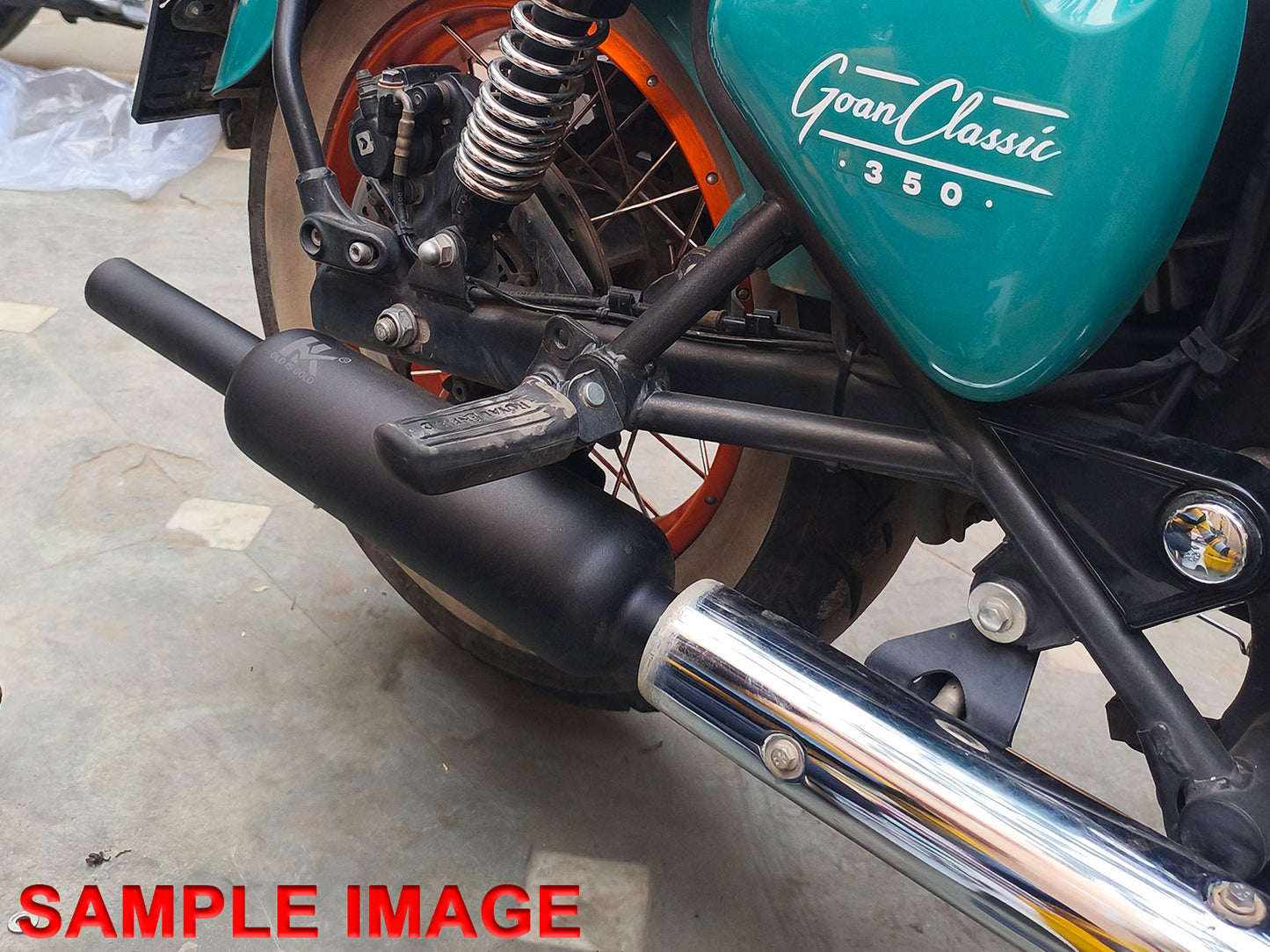 For Royal Enfield Goan Classic 350 Empty Loud Silencer Chromed