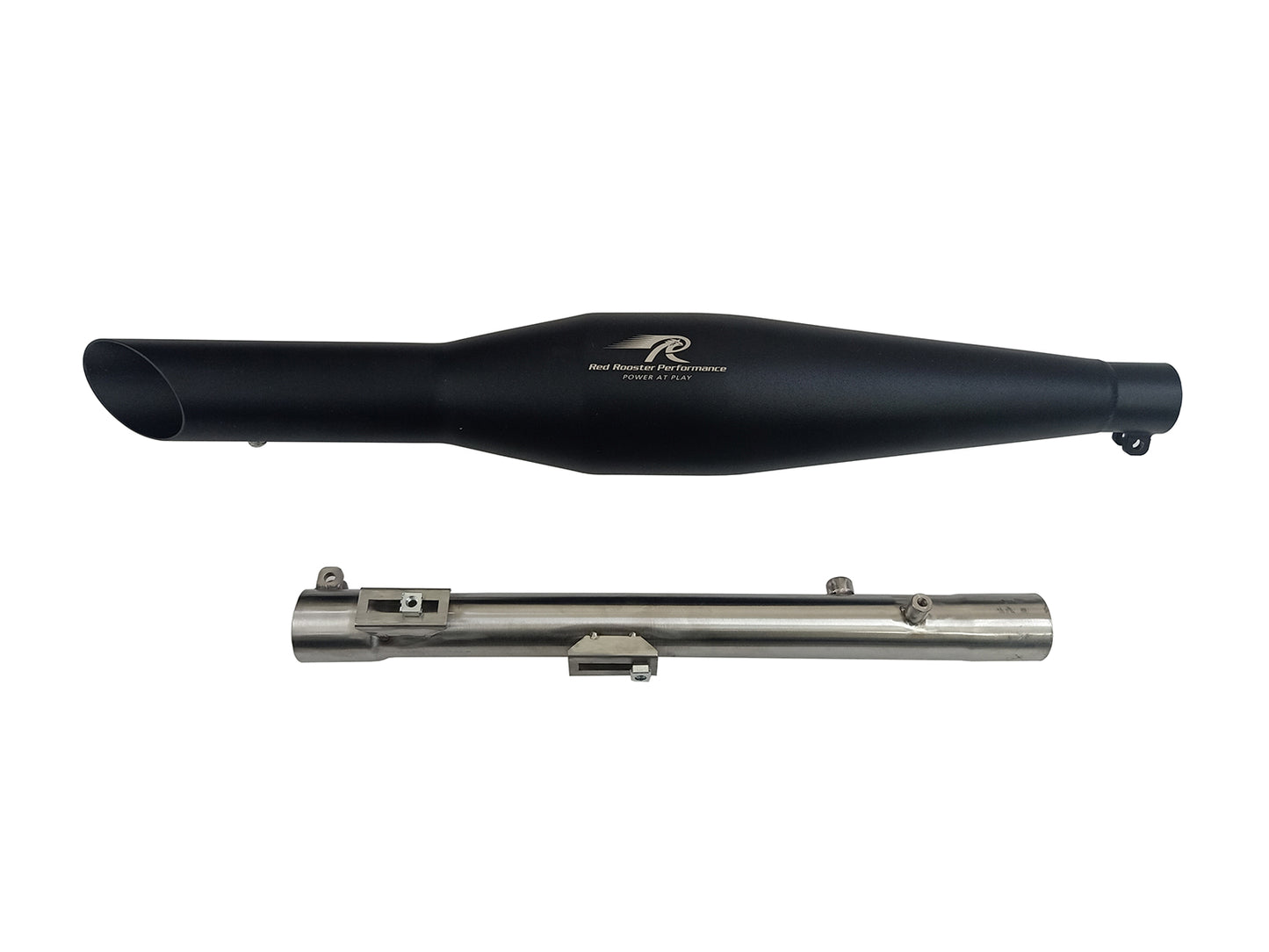 For Royal Enfield New Bullet 350 Red Rooster Rumler ACE S S Exhaust Silencer Black