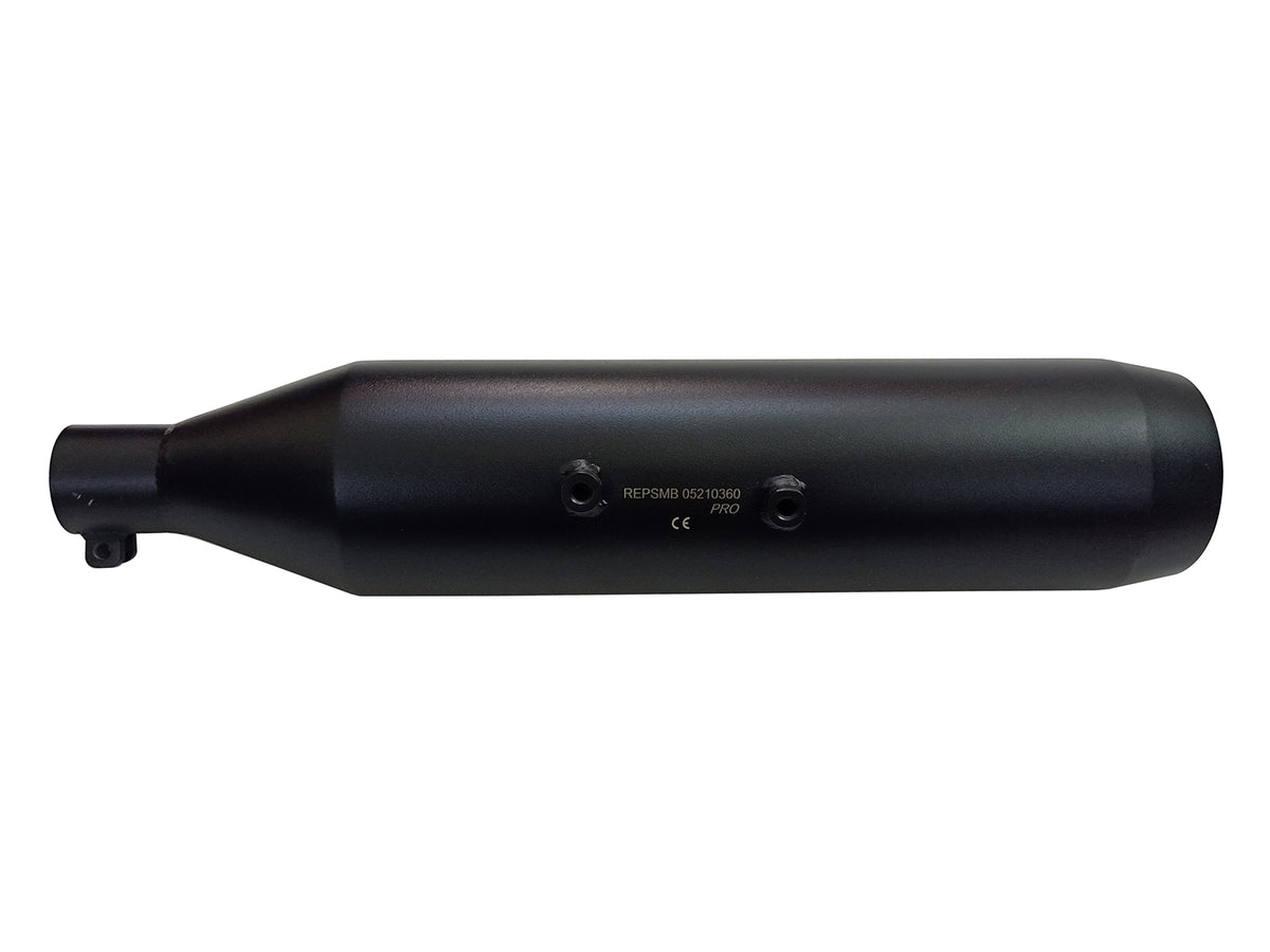 For Royal Enfield New Bullet 350 Red Rooster Polestar Pro Exhaust Silencer & Pipe Black