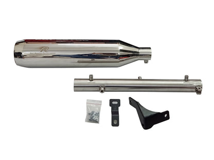 For Royal Enfield New Bullet 350 Red Rooster Polestar Pro Exhaust Silencer & Pipe Polish