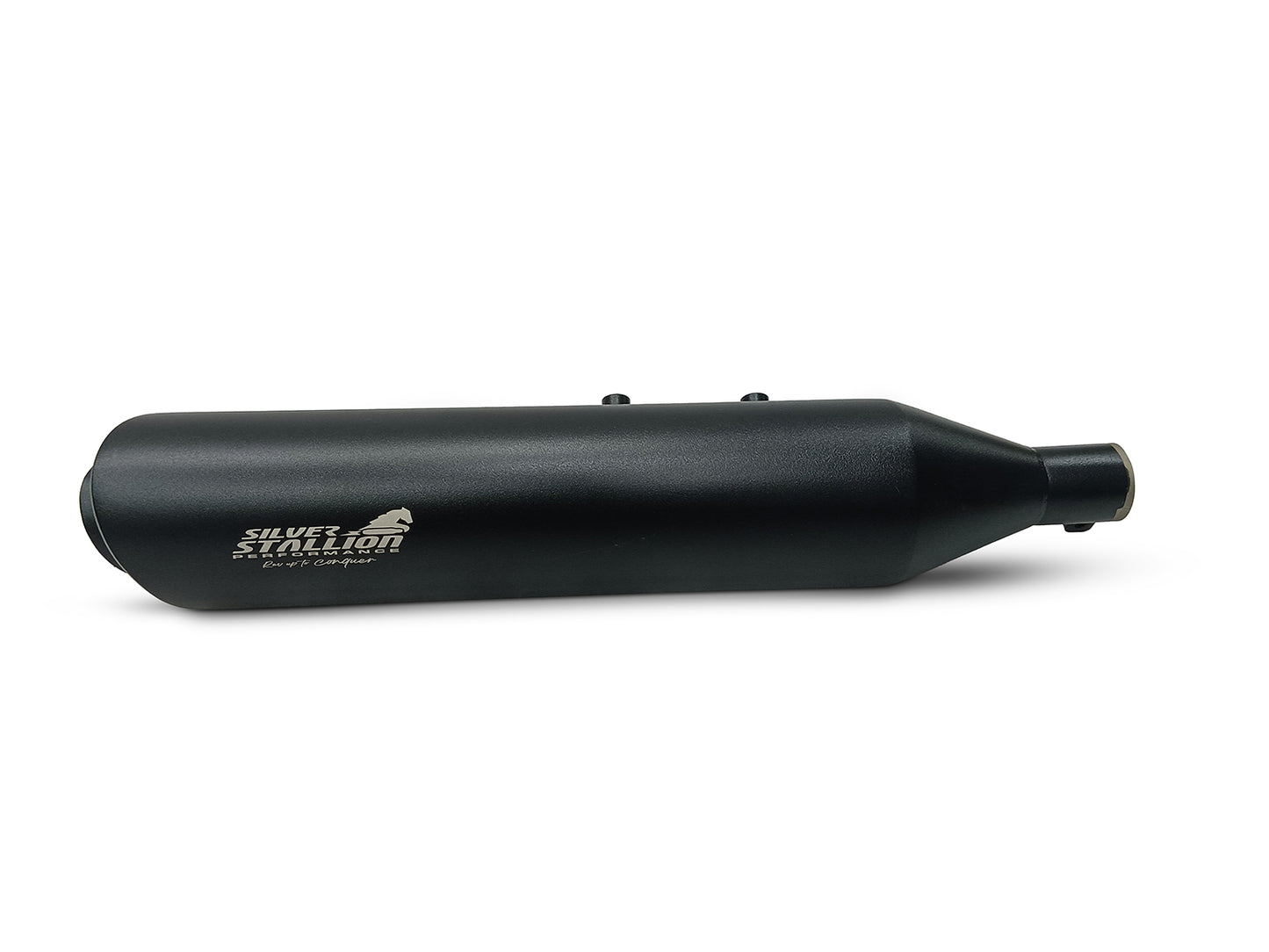 For Royal Enfield New Bullet 350 Silver Stallion Exhaust Silencer, Black