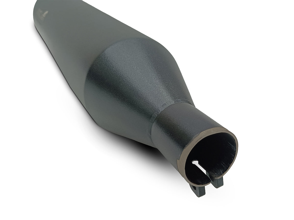 For Royal Enfield New Bullet 350 Silver Stallion Exhaust Silencer, Black