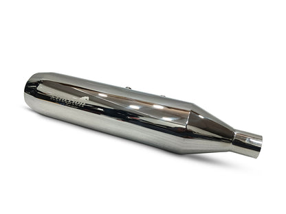 For Royal Enfield Meteor 350 Silver Stallion Exhaust Silencer, Polished