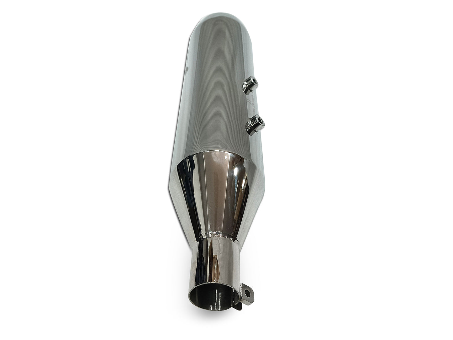 For Royal Enfield Meteor 350 Silver Stallion Exhaust Silencer, Polished