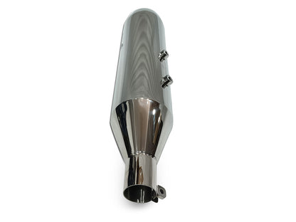 For Royal Enfield Meteor 350 Silver Stallion Exhaust Silencer, Polished