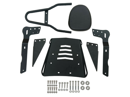 For Royal Enfield Classic 650 Sissy Bar Backrest With Luggage Rack Black