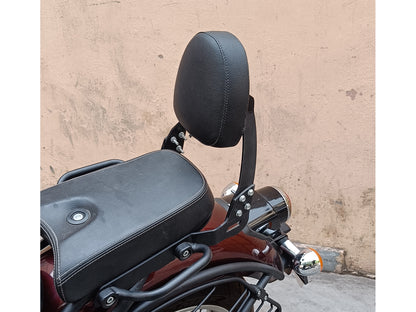 For Royal Enfield Classic 650 Black Rear Backrest With Pad