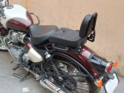 For Royal Enfield Classic 650 Sissy Bar With Backrest Black