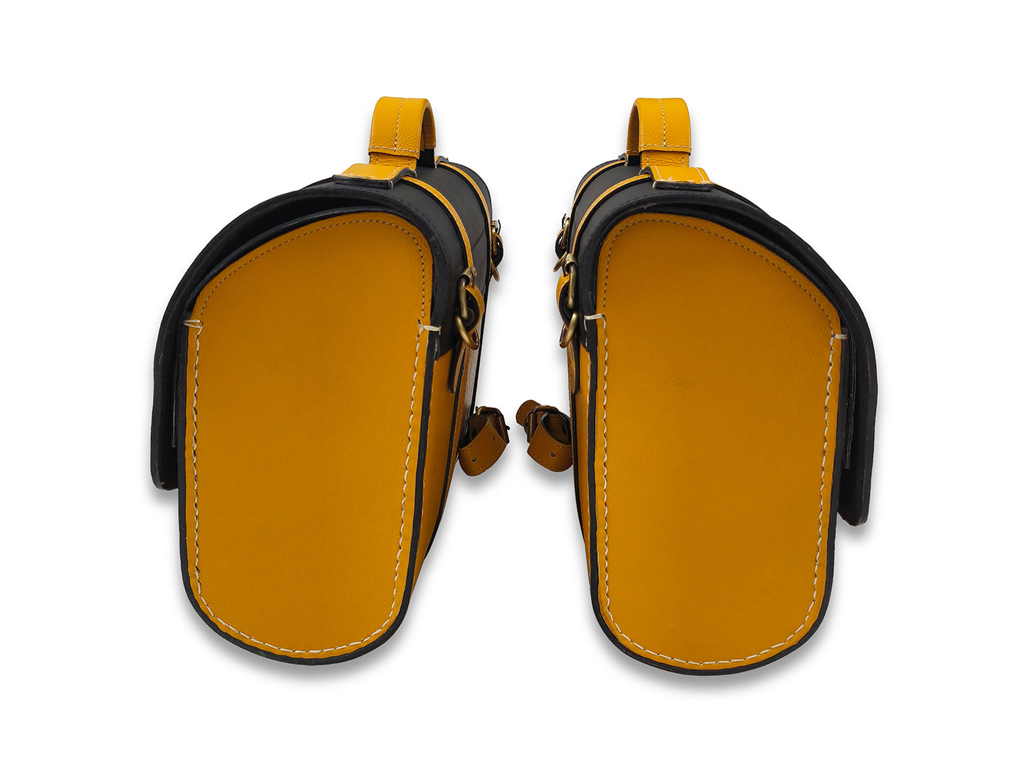 For Royal Enfield Classic 650 Genuine Leather Pannier Bags & Mounting D30