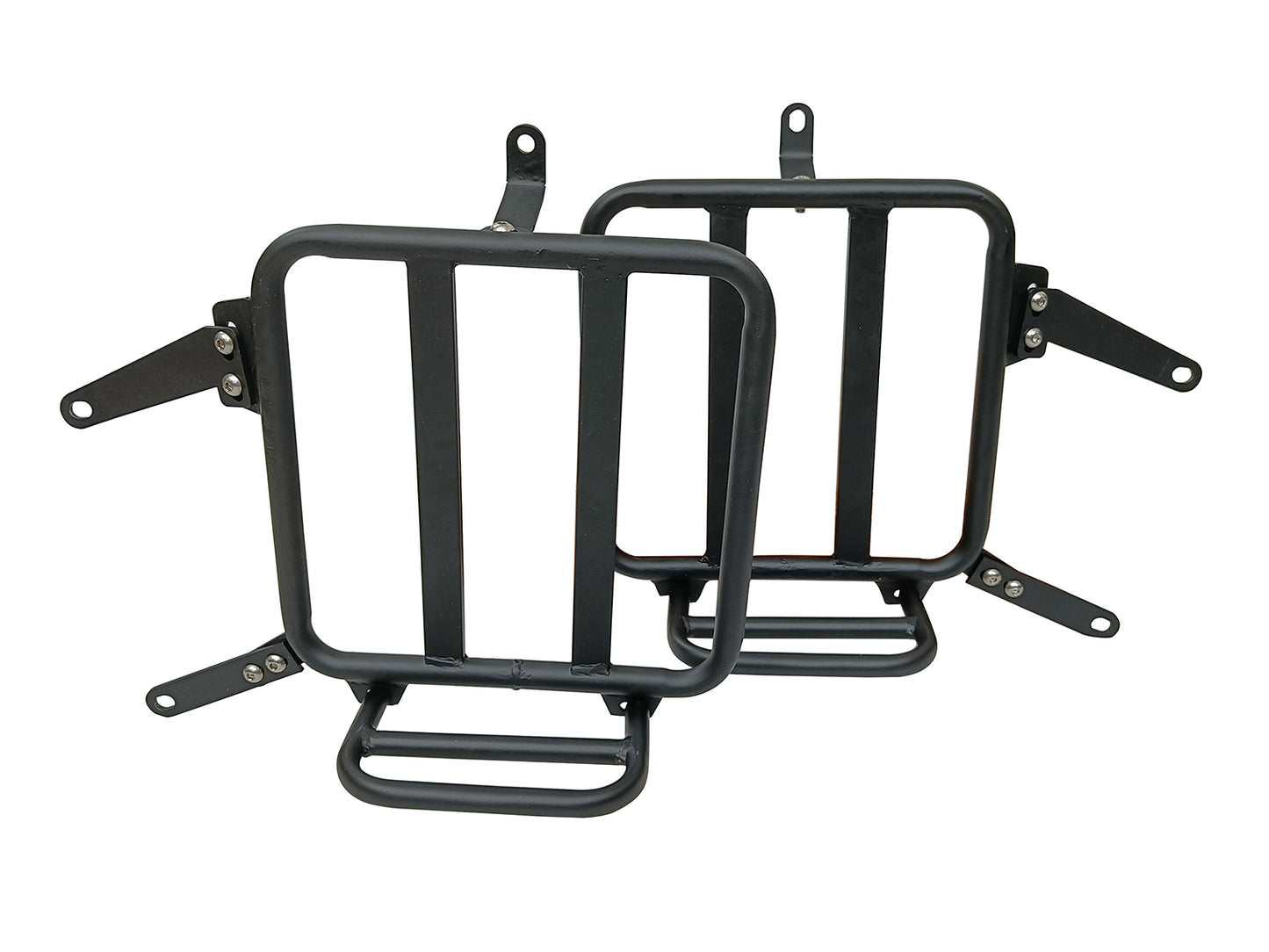 For Royal Enfield Classic 650 Leather Black Color Pannier Bags & Mounting