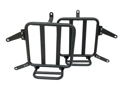 For Royal Enfield Classic 650 Leather Black Color Pannier Bags & Mounting