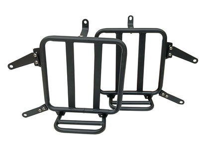 For Royal Enfield Classic 650 Leather Pannier Bags Black With Mounting