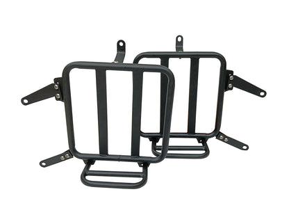 For Royal Enfield Classic 650 Military Pannier Bags Black & Golden With Mounting