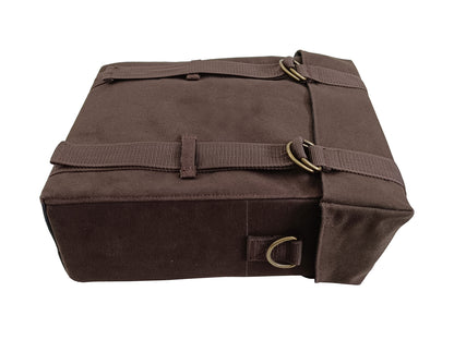 For Royal Enfield Classic 650 Military Pannier Bags Coffee Brown With Mounting