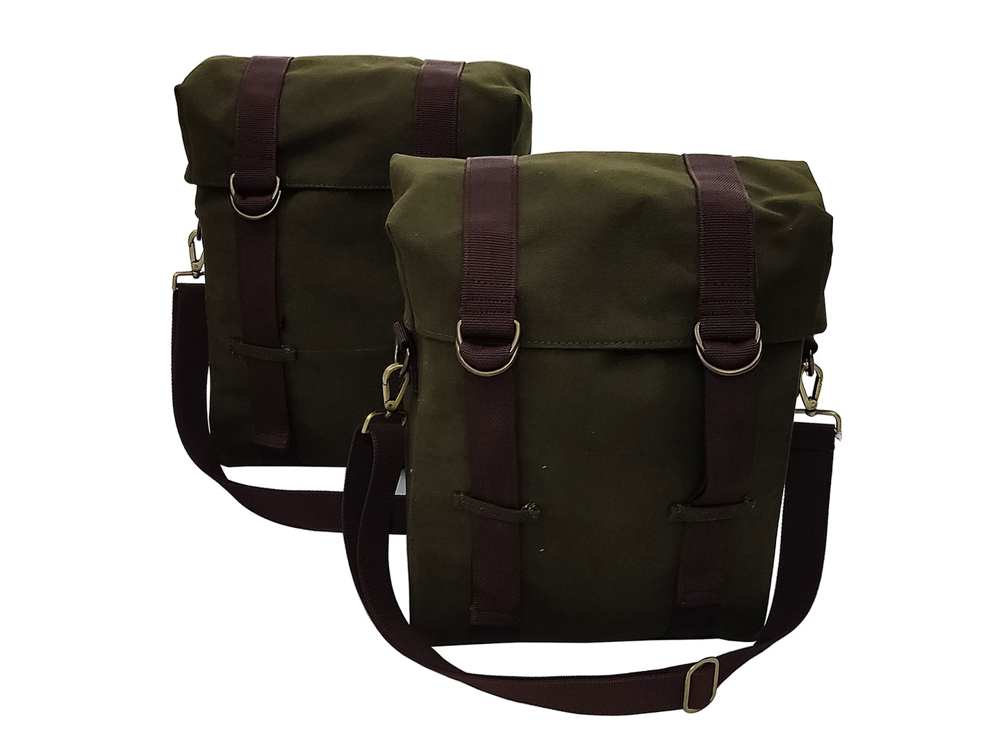 For Royal Enfield Classic 650 Military Pannier Bags Olive Color with Mounting