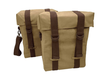 For Royal Enfield Classic 650 Military Pannier Bags Sand Color with Mounting