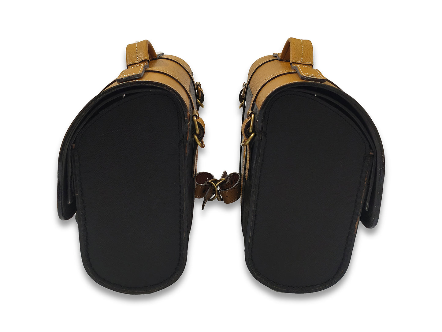 For Royal Enfield Classic 650 Genuine Leather Pannier Bags D1