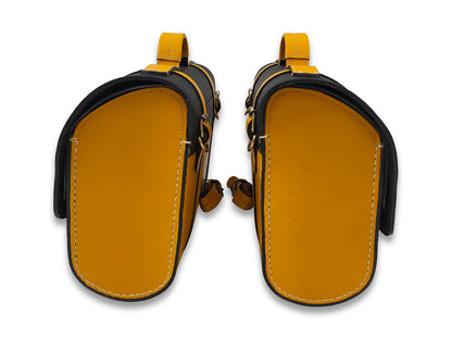 For Royal Enfield Classic 650 Genuine Leather Pannier Bags D2