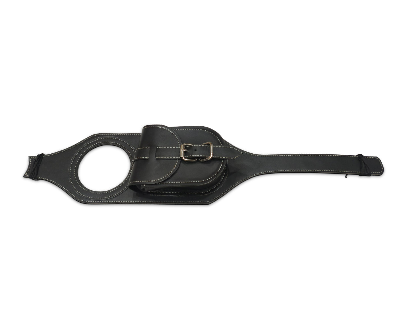 For Royal Enfield Classic 650 Fuel Tank Belt with Pouch, Black Color