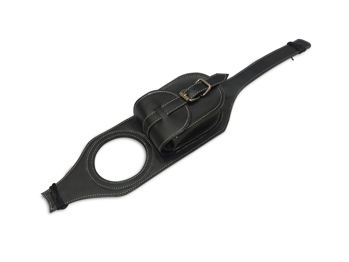 For Royal Enfield Classic 650 Fuel Tank Belt with Pouch, Black Color