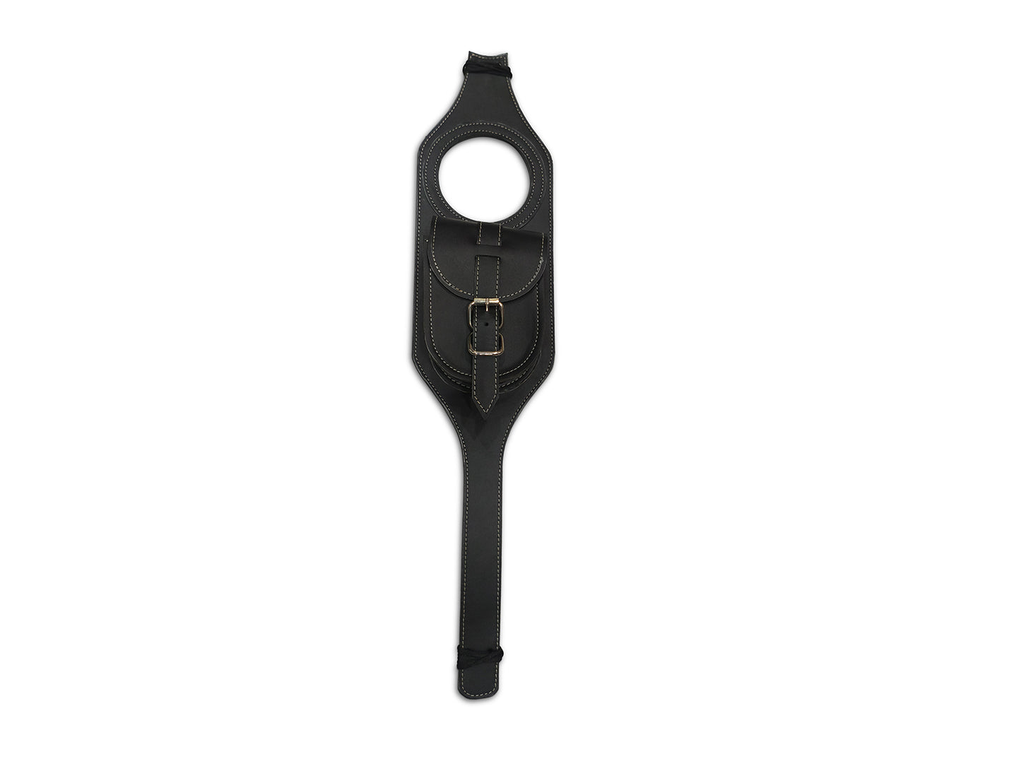 For Royal Enfield Classic 650 Fuel Tank Belt with Pouch, Black Color