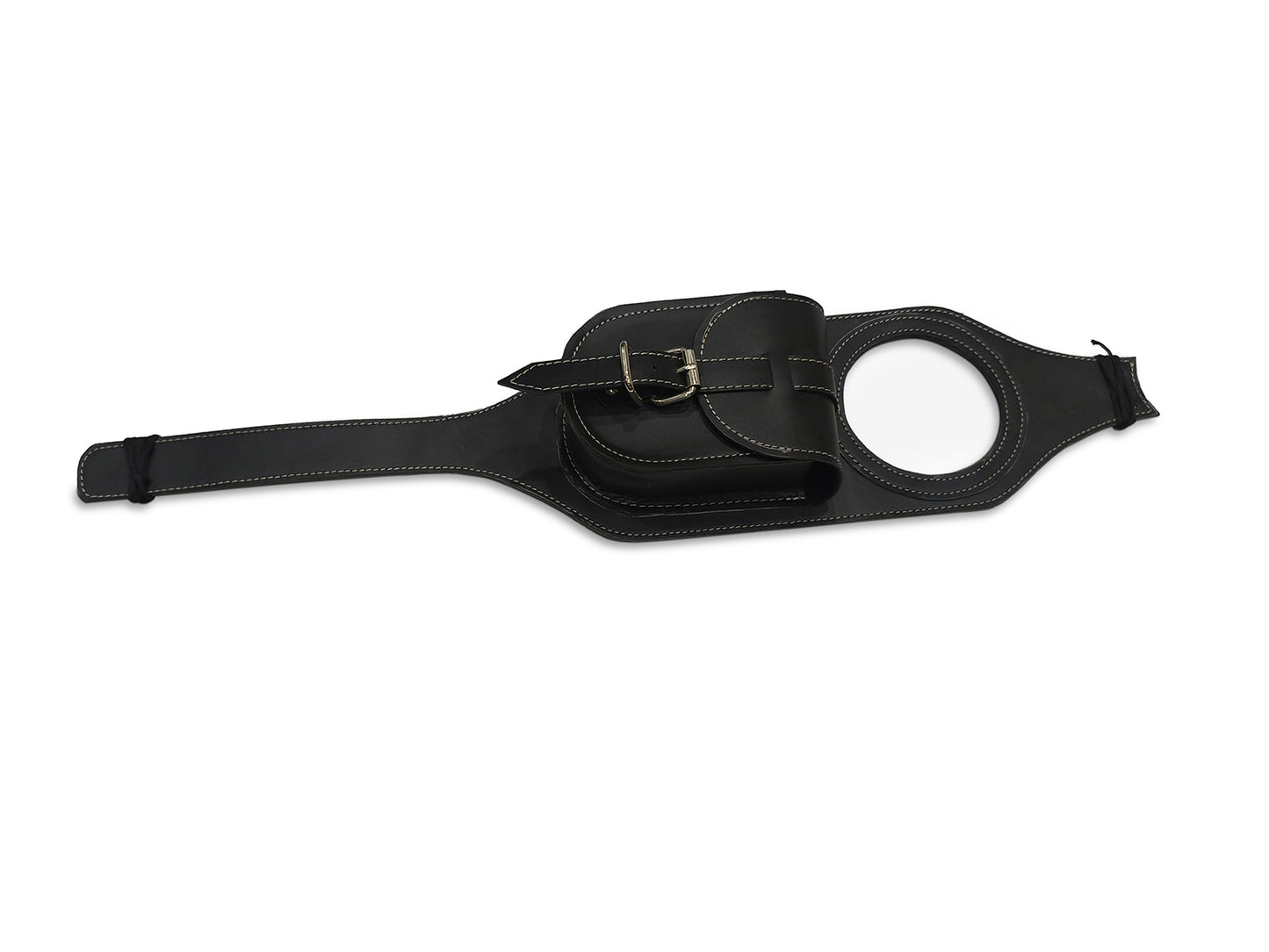 For Royal Enfield Classic 650 Fuel Tank Belt with Pouch, Black Color