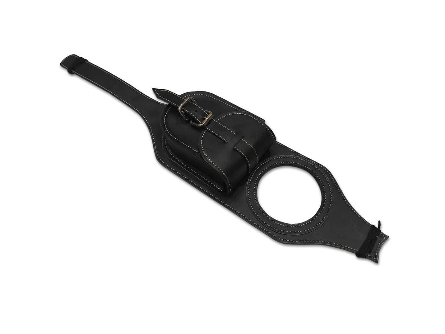 For Royal Enfield Classic 650 Fuel Tank Belt with Pouch, Black Color