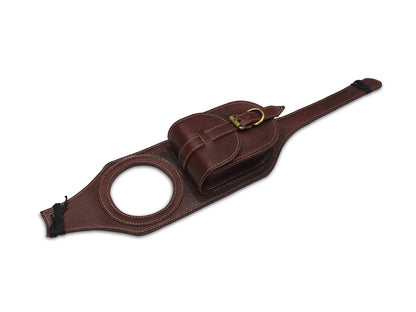 For Royal Enfield Classic 650 Fuel Tank Belt with Pouch, Cherry Brown