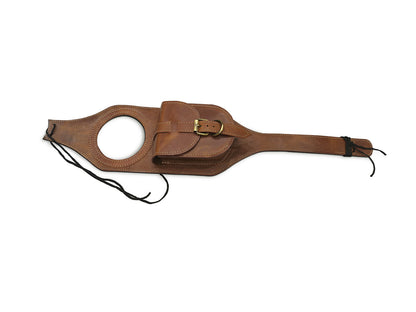 For Royal Enfield Classic 650 Fuel Tank Belt with Pouch, Brown Tan