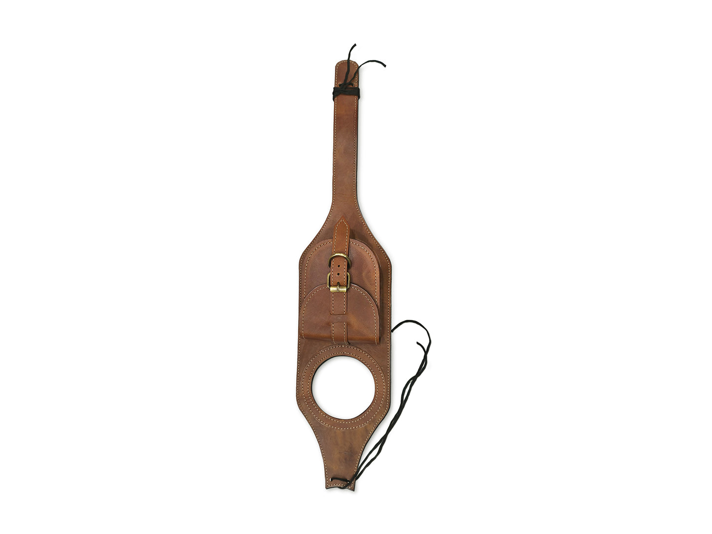 For Royal Enfield Classic 650 Fuel Tank Belt with Pouch, Brown Tan