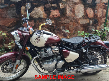 For Royal Enfield Classic 650 Genuine Leather Front Rider Seat Antique Brown