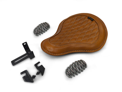 For Royal Enfield Classic 650 Genuine Leather Front Rider Seat Tan Color