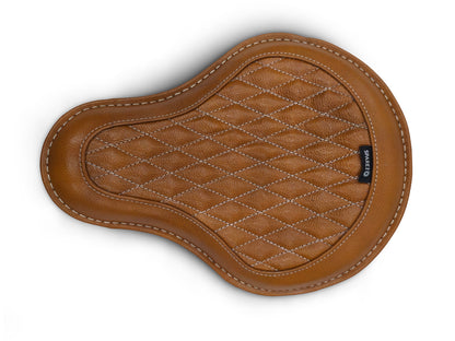 For Royal Enfield Classic 650 Genuine Leather Front Rider Seat Tan Color