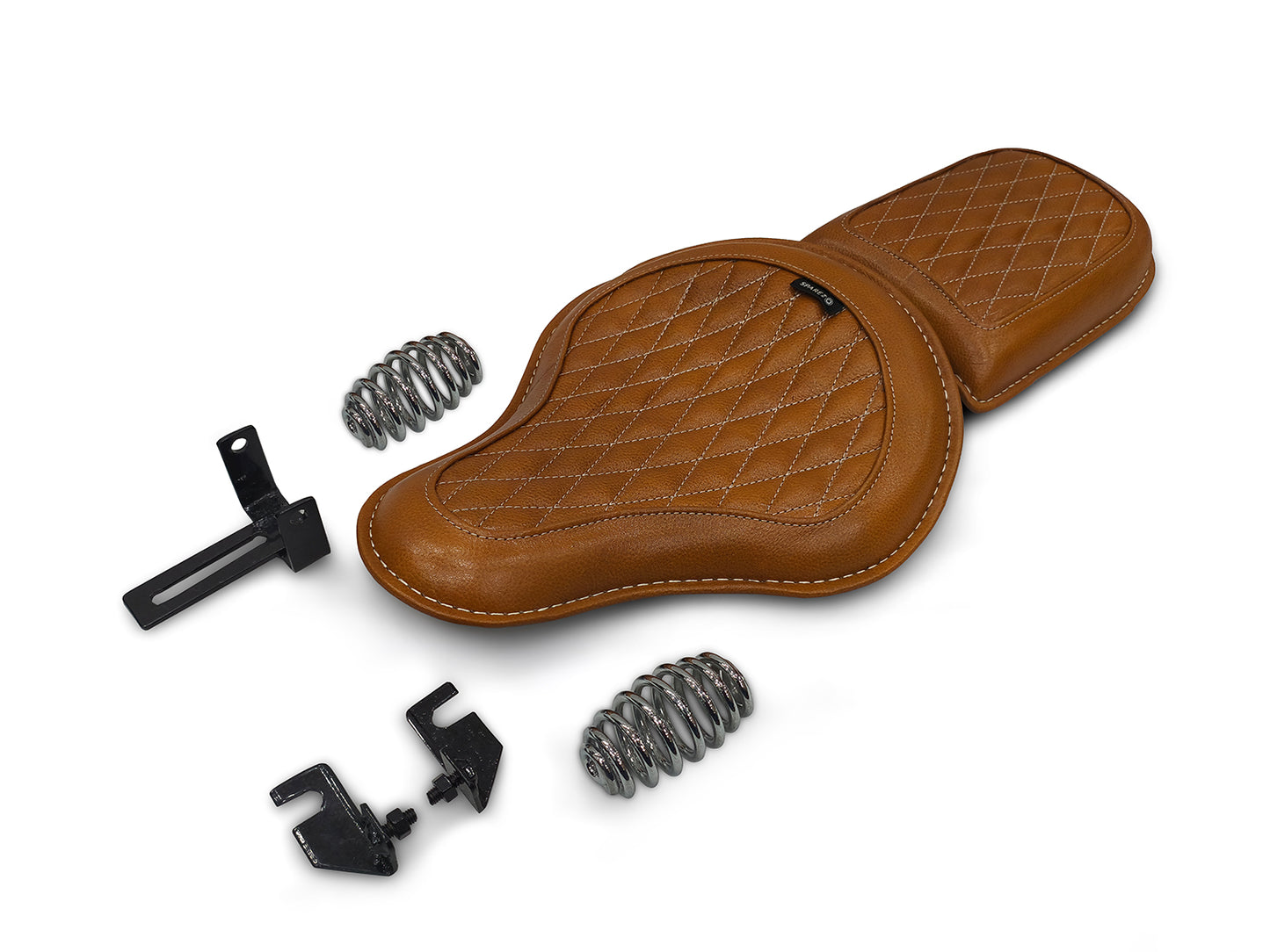 For Royal Enfield Classic 650 Genuine Leather Front & Rear Seat Tan Color