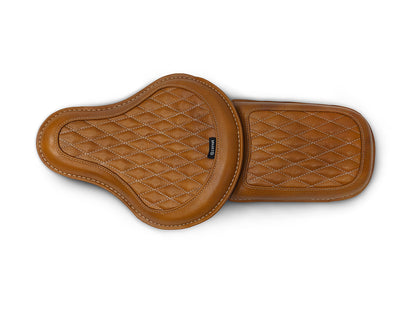 For Royal Enfield Classic 650 Genuine Leather Front & Rear Seat Tan Color