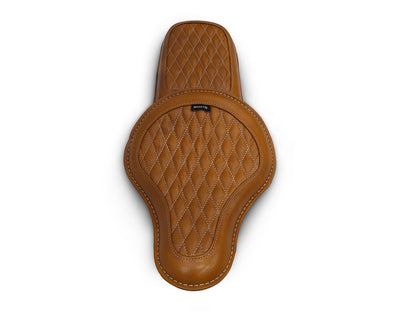 For Royal Enfield Classic 650 Genuine Leather Front & Rear Seat Tan Color