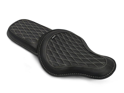 For Royal Enfield Classic 650 Genuine Leather Front & Rear Seat Black Color