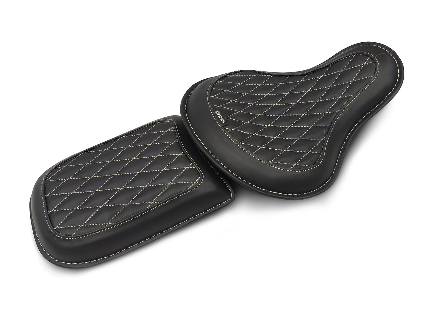 For Royal Enfield Classic 650 Genuine Leather Front & Rear Seat Black Color