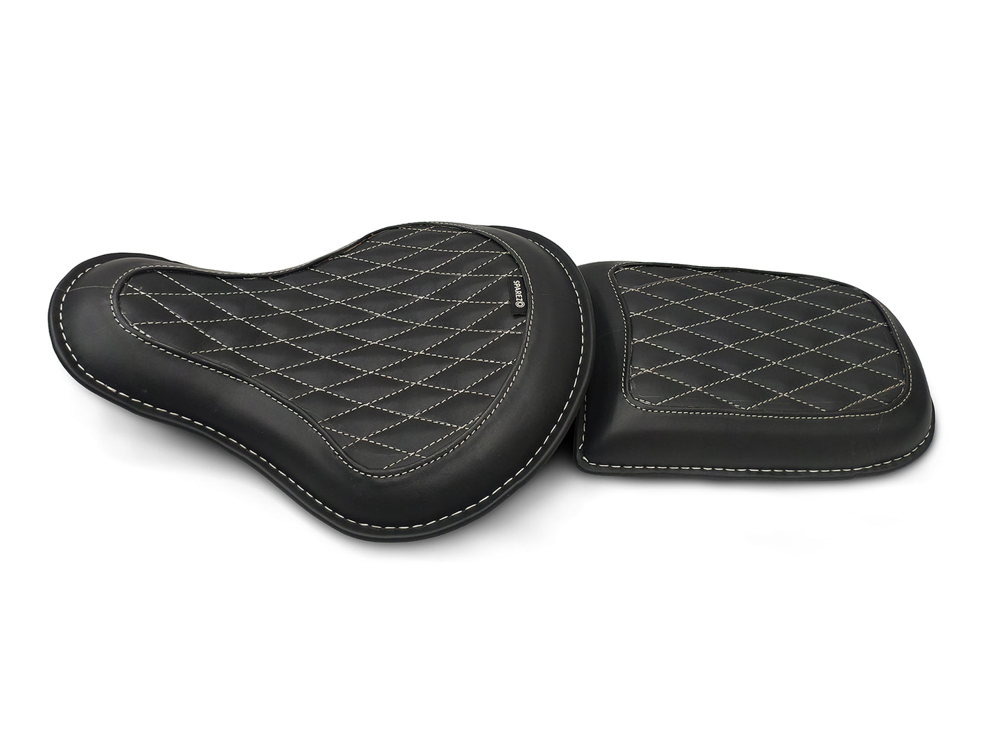 For Royal Enfield Classic 650 Genuine Leather Front & Rear Seat Black Color