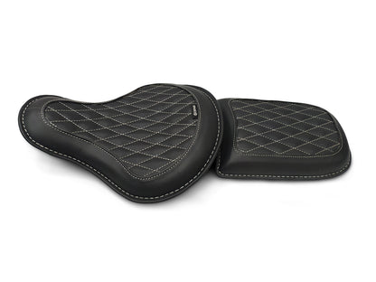 For Royal Enfield Classic 650 Genuine Leather Front & Rear Seat Black Color