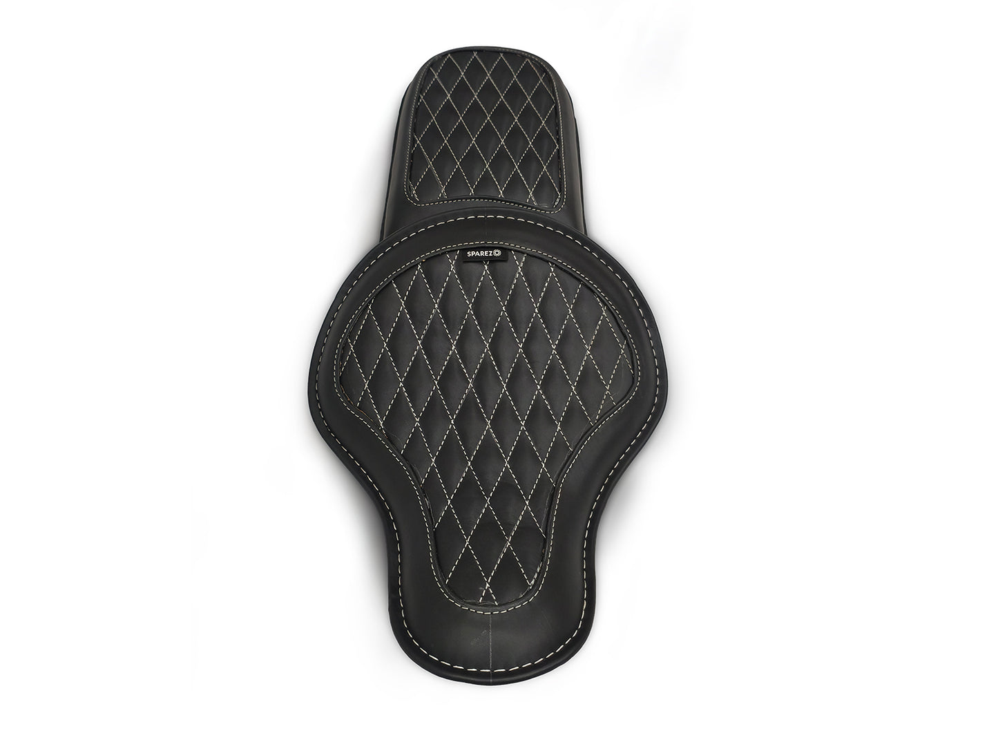 For Royal Enfield Classic 650 Genuine Leather Front & Rear Seat Black Color